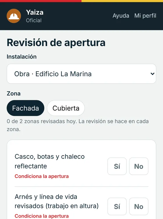 Revisión de los equipos de protección en la demo de obras